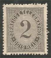 742 Portugal 1884 2r Noir Black MH * Neuf (POR-121) - Nuovi