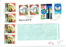 Italy 1991, World Cup Winner 1990/91, Franqued With Rare Mi 2184  On Reg.  Letter Fragment  ( Topic!!) - 1981-90: Usados