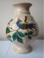 Antoine Dubois - Bergen - Vase De Forme  Dodécagone - Décor Oiseau - Dubois (BEL)