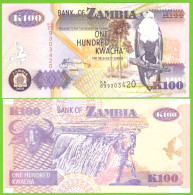 ZAMBIA 100 KWACHA 2010 P-38i UNC - Zambie