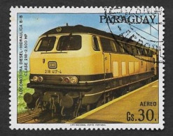 SE)1986 PARAGUAY, FROM THE TRAINS SERIES, DIESEL LOCOMOTIVE - HYDRAULICS, CTO - Paraguay