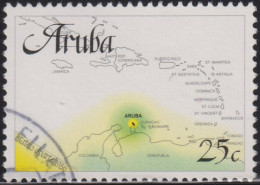 1986 Aruba ° Mi:AW 1, Sn:AW 18, Yt:AW 1, Sg:AW 1, NVP:AW 1, Card From Aruba, Separat-status 1986-01-01 - Curaçao, Antilles Neérlandaises, Aruba