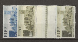 1968 MNH Ireland Mi 204-05 Gutter Pairs Unfolded - Neufs