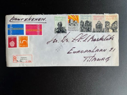 NETHERLANDS 1972 REGISTERED LETTER TILBURG MOLENSTRAAT TO TILBURG 20-01-1972 NEDERLAND AANGETEKEND - Lettres & Documents