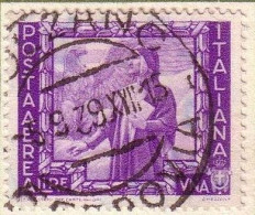Regno D'Italia 1938 - Impero, Aerea 1 Lira Sass. A113 Ø - Oblitérés