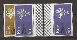 1970 MNH Ireland Mi 237-38 Gutter Pairs Unfolded - Nuevos