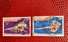 NOUVELLE CALEDONIE 1969 2v Used YT 358 359 Mi Conchas Shells Muscheln Conchoglie CALEDONIA - Conchas