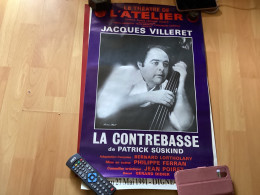 Affiche Le Théâtre De L’atelier, Jacques Villeret, La Contrebasse - Afiches