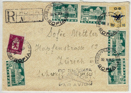 Bulgarien / Bulgaria 1946, Brief Einschreiben Sofia - Zürich (Schweiz), Orthodoxe Klosterkirche, Monastery - Briefe U. Dokumente