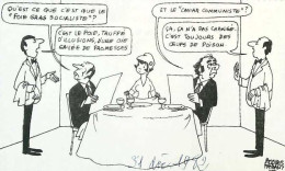 ► Coupure De Presse   Le Figaro Jacques Faisant 1982 Mitterrand Marchais Marianne Caviar Foie Gras - 1950 à Nos Jours