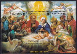 MiNr. 640 - 643 (Block 3) Vanuatu 1982, 15. Nov. Weihnachten - Postfrisch/**/MNH - Vanuatu (1980-...)