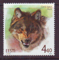 Estland 2004.  Estonian Fauna - The Grey Wolf. MNH. Pf. - Estland