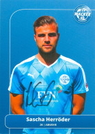 Fußball-Autogrammkarte AK Sascha Herröder FSV Wacker Nordhausen 16-17 Groß-Gerau Alemannia Aachen Lotte - Authographs