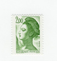 Liberté 2fr Vert YT 2484a Sans Phospho. Rare,  Voir Le Scan. CoteYT : 50 €, Maury N° 2488d : 55 €. - Neufs