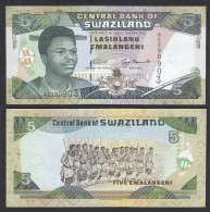 Swasiland - Swaziland 5 Emalangeni (1995) Pick 23a UNC (1) Sig. 7A   (31963 - Andere - Afrika