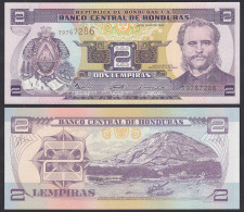 Honduras 2 Lempira Banknoten 2006 Pick 80 Ae UNC (1)    (30636 - Sonstige – Amerika