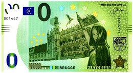 Billet Memo Euro - 0 Euro - Belgique - Historium - Bruges 1435 (2018) - Privatentwürfe