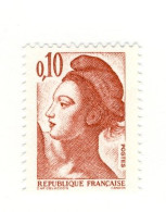 Liberté 0fr10 Brun Rouge YT 2179b Sans Phospho. Rare, Voir Le Scan. Cote YT : 100 €. - Unused Stamps