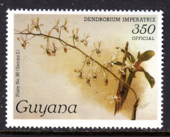 GUYANA - 1988 REICHENBACHIA ORCHIDS PLATE 95 SERIES 2 INSCRIBED OFFICIAL FINE MNH ** SG O66 - Guyana (1966-...)
