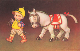 N°24709 - Illustrateur - E. Colombo - Jockey Tenant Son Cheval - Colombo, E.