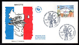 Mayotte , 01 09 2001 GSMA Enveloppe Premier Jour D'émission Du Timbre FDC - Lettres & Documents