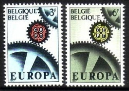 BELGIEN MI-NR. 1472-1473 POSTFRISCH(MINT) EUROPA 1967 ZAHNRÄDER - 1967