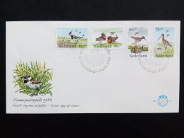 NIEDERLANDE MI-NR. 1246-1249 FDC ZOMERPOSTZEGELS 1984 VÖGEL KIEBITZ UFERSCHNEPFE - FDC