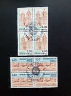 FRANKREICH UNESCO MI-NR. 41-42 GESTEMPELT(USED) 4er BLOCK UNESCO WELTERBE 1990 KLOSTER - Used Stamps