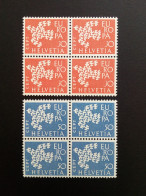 SCHWEIZ MI-NR. 736-737 POSTFRISCH(MINT) 4er BLOCK EUROPA 1961 TAUBE - 1961