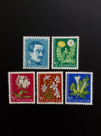 SCHWEIZ MI-NR. 722-726 POSTFRISCH(MINT) PRO JUVENTUTE 1960 WIESEN- UND GARTENBLUMEN (III) LÖWENZAHN PFLOX - Unused Stamps