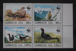 Aserbaidschan 161-164 Postfrisch Viererblock Vögel Birkhuhn #WX262 - Azerbaiján