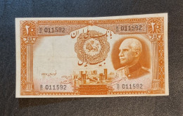 20 (without Stamp) Rials 1938 Iran, Western Serial # (!) P-34Aa - Rare ! - Irán