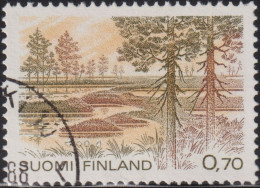 1981 Finnland ° Mi:FI 877, Yt:FI 841, Sg:FI 979, LaP:FI 875yWT Kauhaneva Marsh In Kauhaneva-Pohjankangas National Park - Gebraucht