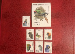MADAGASCAR 1992 Bloc 1v Complete 7v Neuf MNH ** YT 1140 / 1150 Pájaro Bird Pássaro Vogel Ucello Oise Malagasy Madagaskar - Parrots