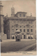 Bellinzona Piazza Della Cattedrale E Ufficio Telegrafico, Voyagée 1917, Poste Militaire Kommando Der Schule VIII - Bellinzone