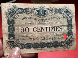 Chambre De Commerce D’Épinal, Délibération Cinquante Centimes Sont Les Billets En Circulation Sont échangeables Contre L - 1950 - ...