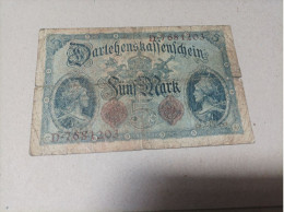 Billete Alemania, 5 Mark, Año 1914 - Da Identificre