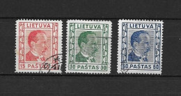 LOTE 1420   ///   LITUANIA 1936  YVERT Nº: 355/357    ¡¡¡ OFERTA - LIQUIDATION - JE LIQUIDE !!! - Lithuania