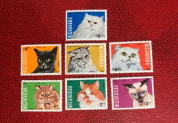 NICARAGUA 1984 7v Neuf MNH Mi 2482 / 2488 Gato Cat Pet Katze Gatto - Katten