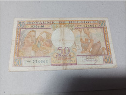 Billete Bélgica De 50 Francos, Año 1956 - Da Identificare