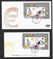 2008 Joint Cyprus And Malta, BOTH OFFICIAL FDC'S WITH SOUVENIR SHEET: Introduction Euro - Gezamelijke Uitgaven