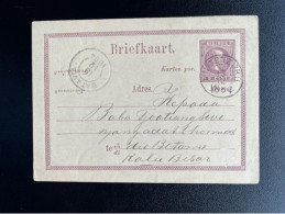 DUTCH EAST INDIES 1884 POSTCARD BUITENZORG TO BATAVIA 13-12-1884 NEDERLANDS INDIE - Netherlands Indies