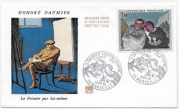 Enveloppe Premier Jour- H. Daumier "Crispin Et Scapin" 10 Dec1966 Marseille (13) F.D.C. N° 1494 - 1960-1969