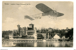 Torino Castello E Borgo Medievali Sul Po - Cartolina Con Velivolo - Poststempel (Flugzeuge)