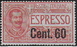 1922 Italia Express 60c. On 50c. Rosso 1v. MNH Sassone N. 6 - Sonstige & Ohne Zuordnung