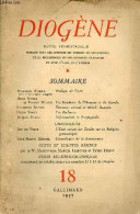 Diogène N°18 1957 - Biologie De L'art - Les Rapports De L'homme Et Du Monde - Domaine Animal Et Monde Humain - Les Barba - Other Magazines