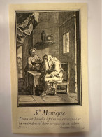 Kopergravure Sainte Monique Martyr Graveur Harrewijn Thagaste Ostia Feestdag 27 Augustus - Collections