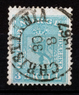 **  NK 7  3 SKILL VÅPEN. STPL 1867 NORSK FRIMERKE. ** LOTT  OLD STAMP 3 SKILL. MI 7. With CANCEL 1867 ** - Usados