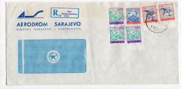 18.10.1990. INFLATIONARY MAIL,YUGOSLAVIA,BOSNIA,SARAJEVO AIRPORT RECORDED COVER,INFLATION,HEADED COVER - Storia Postale