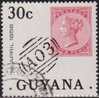 1983 Guyana ° Mi:GY 1033, Sn:GY 707, Yt:GY 877, Sg:GY 1173, Great Britain Postal Use In British Guiana, 150th Ann. - Guyana (1966-...)